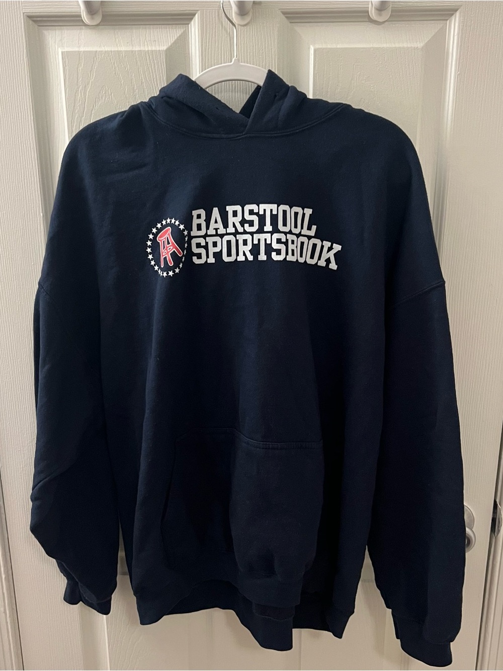 Navy Barstool Hoodie Sweatshirt
